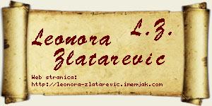 Leonora Zlatarević vizit kartica